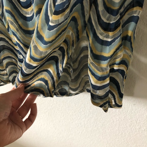 Wave wavy pattern Groovy Retro Tunic vintage - Picture 4 of 6